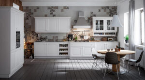 Cuisines rustiques Blanches